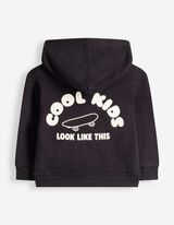 Hoodie - Print op rug - Donkergrijs