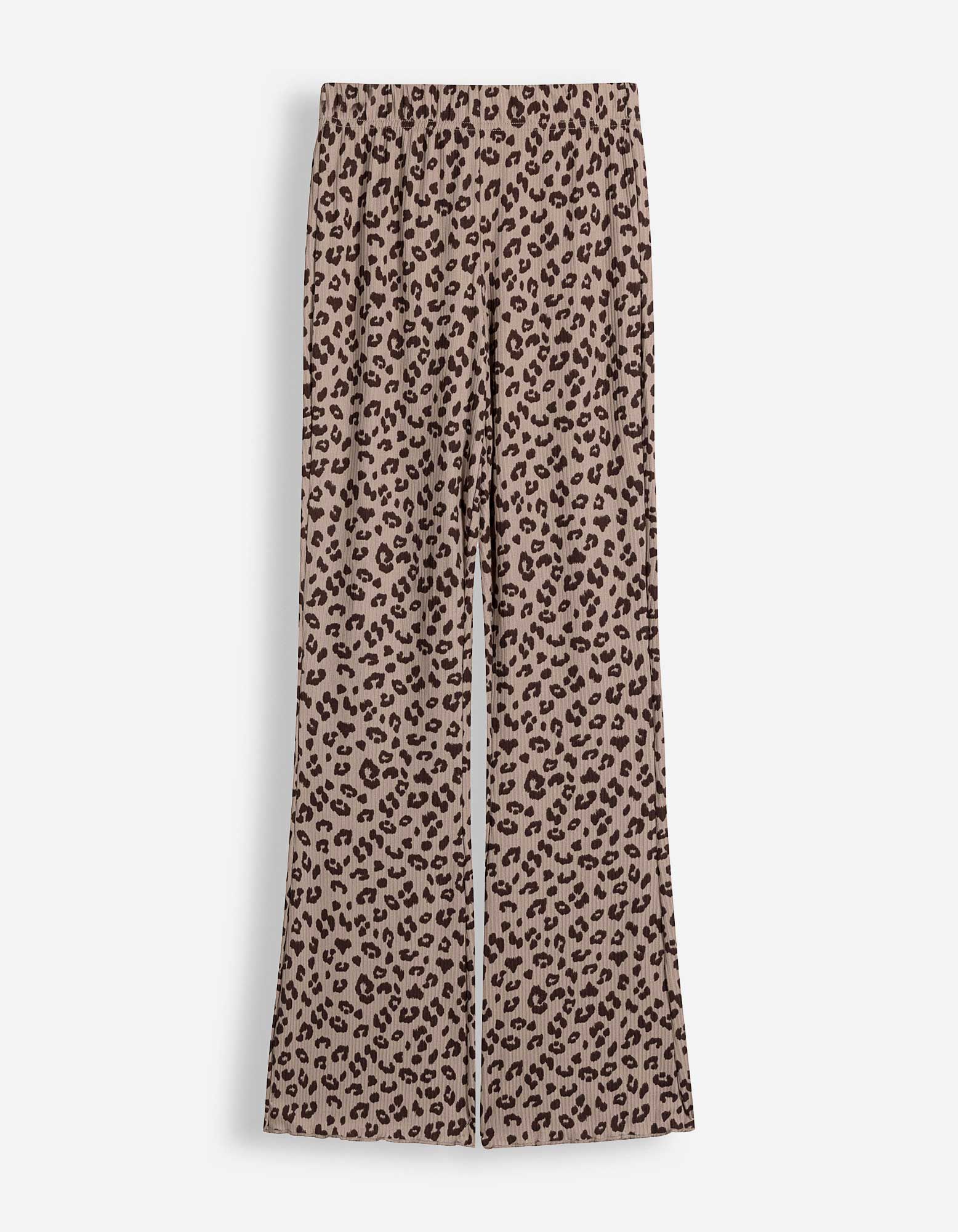 Pyjama Set aus Shirt und Hose - Gerippt - Taupe