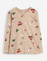 Langarmshirt - Jersey - Beige