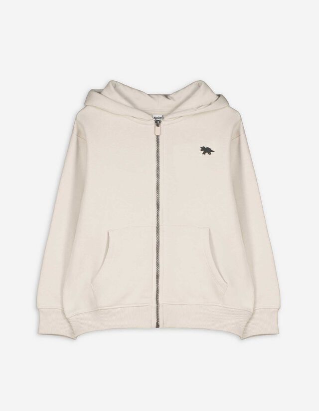 Felpa aperta - Tasca a marsupio - beige
