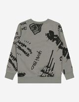 Pulover - Vzorec po celotnem oblačilu - siva