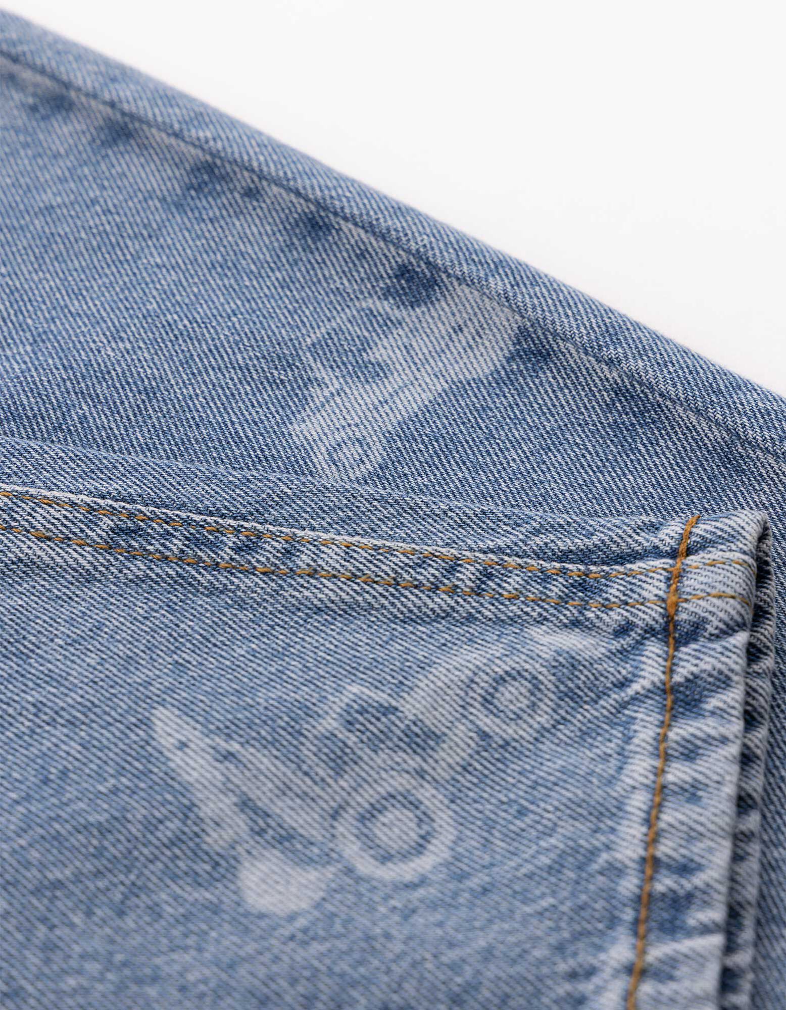 Jeans - Laserprint - Hellblau