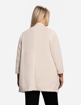 Marynarka - rękawy z wywiniętym i przyszytym brzegiem - bialy