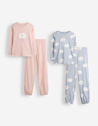 Pyjama Set aus Sweatshirt und Hose - 2er-Pack