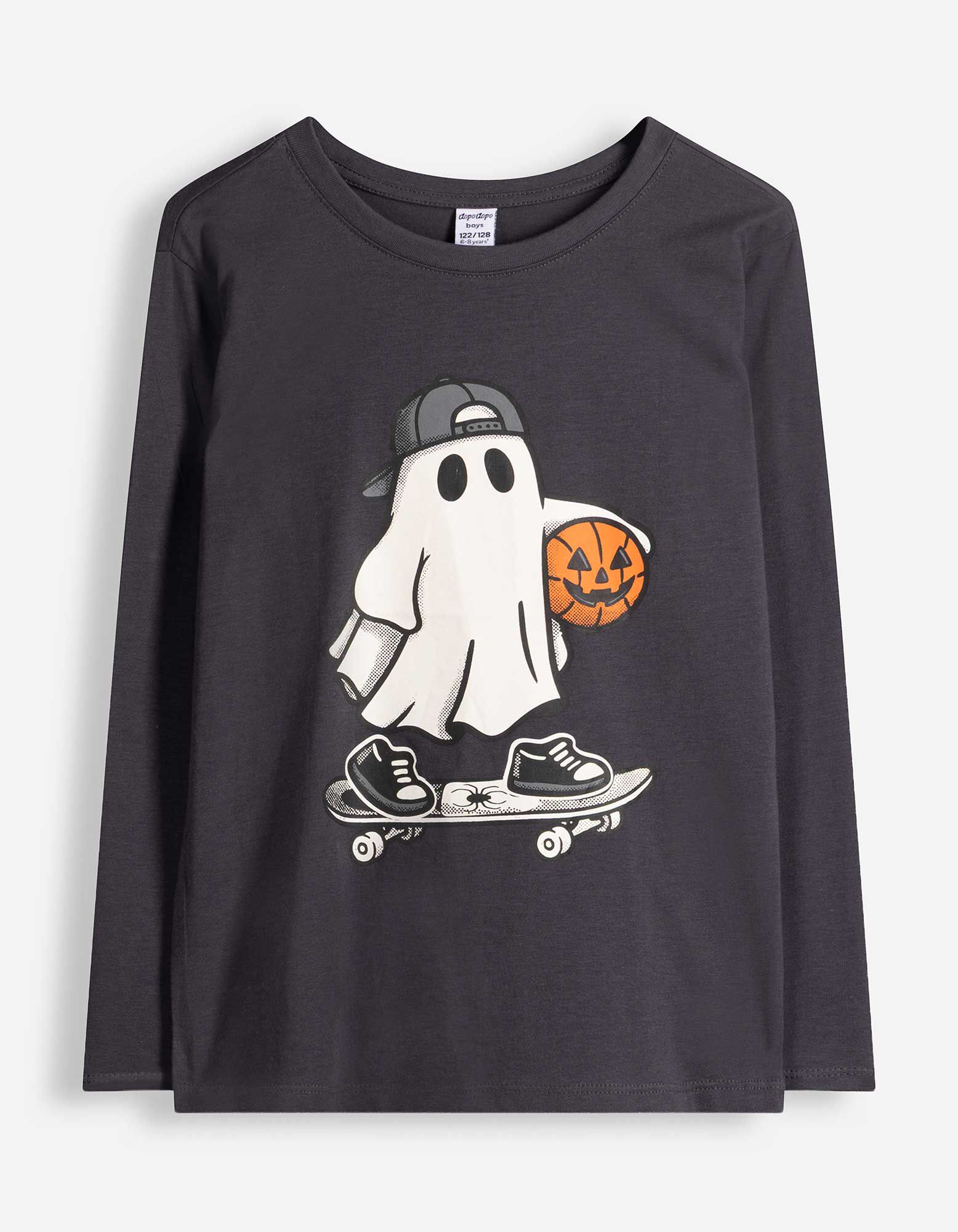 Langarmshirt - Halloween - Dunkelgrau