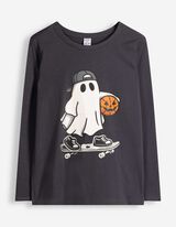 Langarmshirt - Halloween - Dunkelgrau