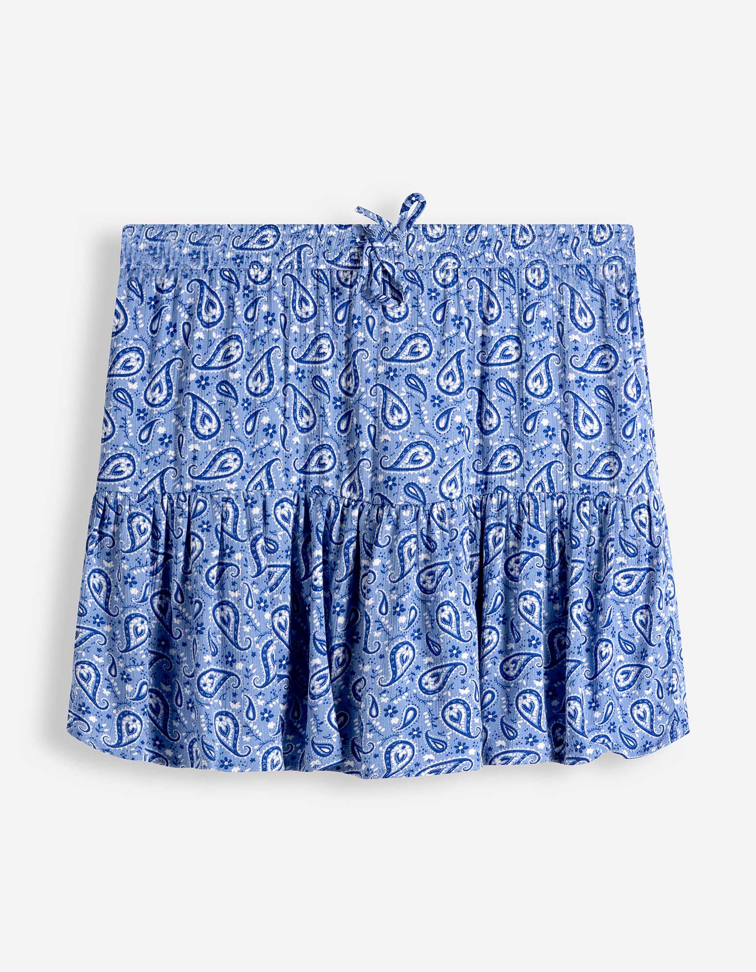 Jupe-short - Imprim&eacute; all-over - bleu clair