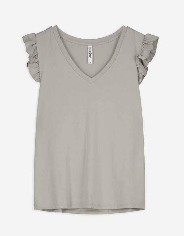Top - Percentuale di viscosa - verde chiaro