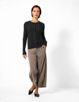 Strickjacke - Feinstrick - Schwarz