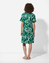 Kleid - Seitenschlitz - dunkelgrün