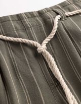 Kalhoty - Vzhled lnu - zelena