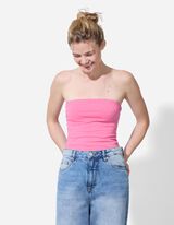 Top - Podíl streče - pink