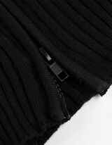 Kardigán - Stojačik - cierna