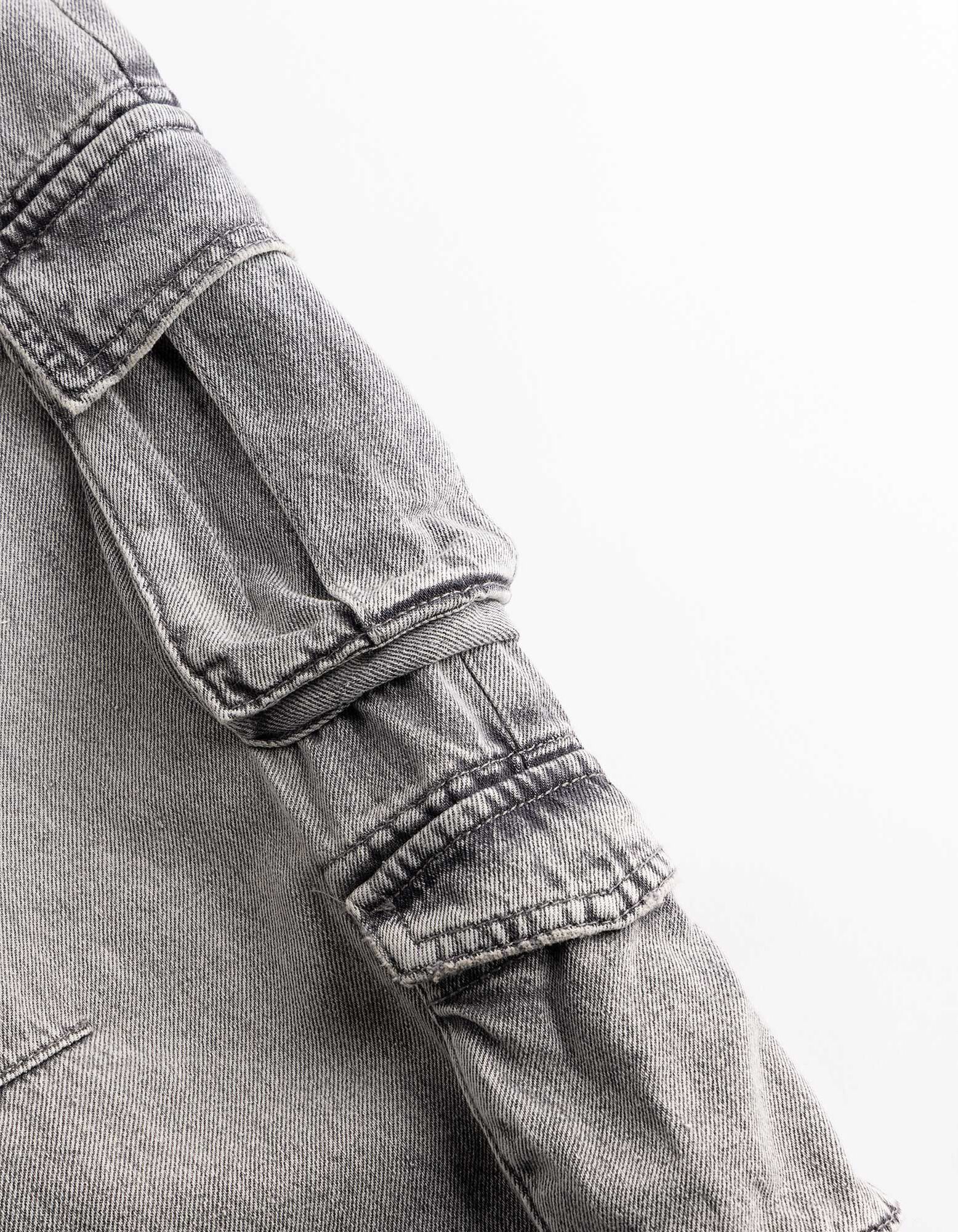 Cargo broek - Baggy fit - grijs