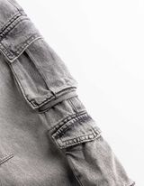 Cargo broek - Baggy fit - grijs