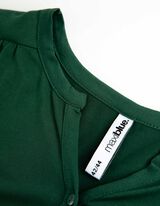 Pikkade varrukatega s&auml;rk - serafino-l&otilde;ikeline kaelus - tumeroheline