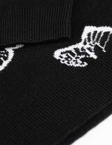 Pulover - Vzorec po celotnem oblačilu - crna