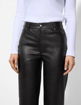 Broek - Imitatieleer - zwart