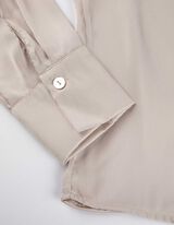 Camicia blusata - Raso - bianco