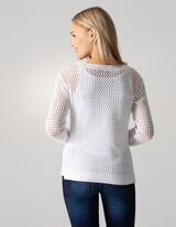 Pull-over - Coupe Regular Fit - blanc