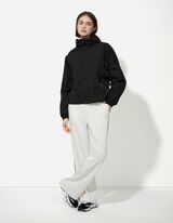 Jachetă - Glugă cu șnur - Negru