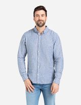 Hemd - Leinen-Mix - dunkelblau