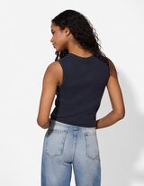 Stricktop - Feinstrick - dunkelblau