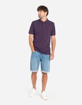 Poloshirt - Knoopsluiting - donkerlila