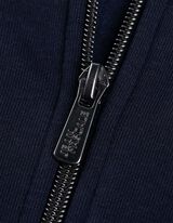 Sweatjacke - einfarbig - dunkelblau