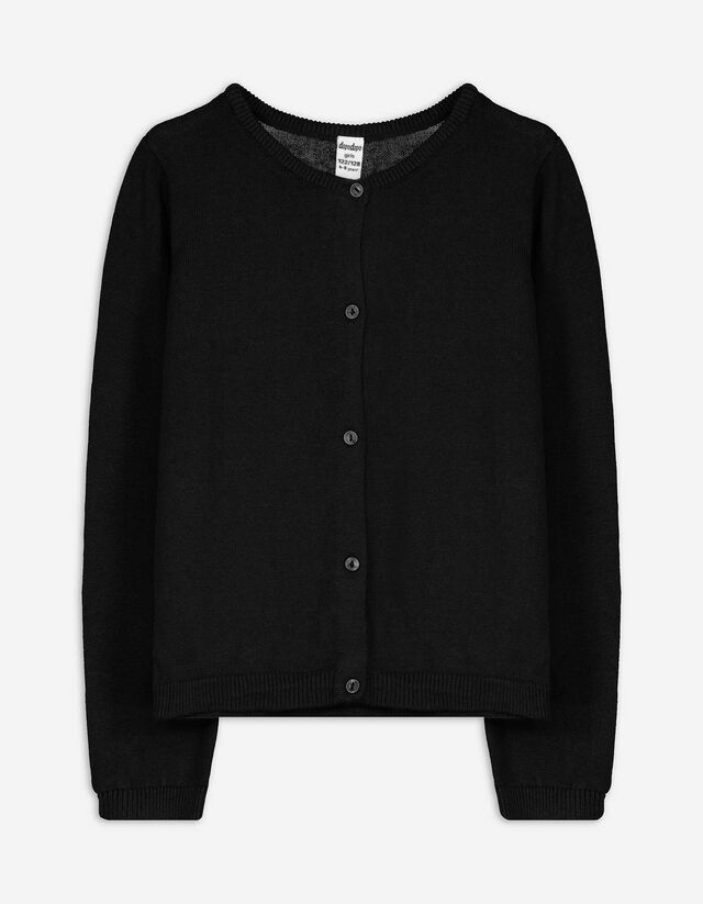 Strickjacke - Baumwolle - schwarz