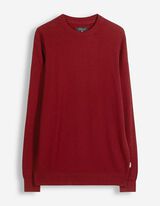 Pullover - mit Struktur - Dunkelrot