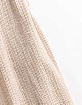 Kalhoty - Vaflov&aacute; struktura - b&iacute;l&aacute;