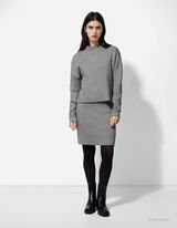 Fustă - Amestec viscoză - Gri