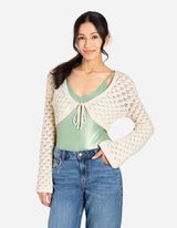 Bolero - Perforirana pletenina - bez