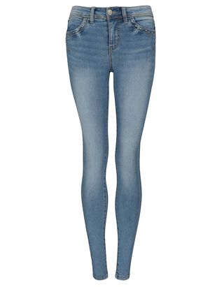Damen Skinny Fit Jeans mit Ziersteinen