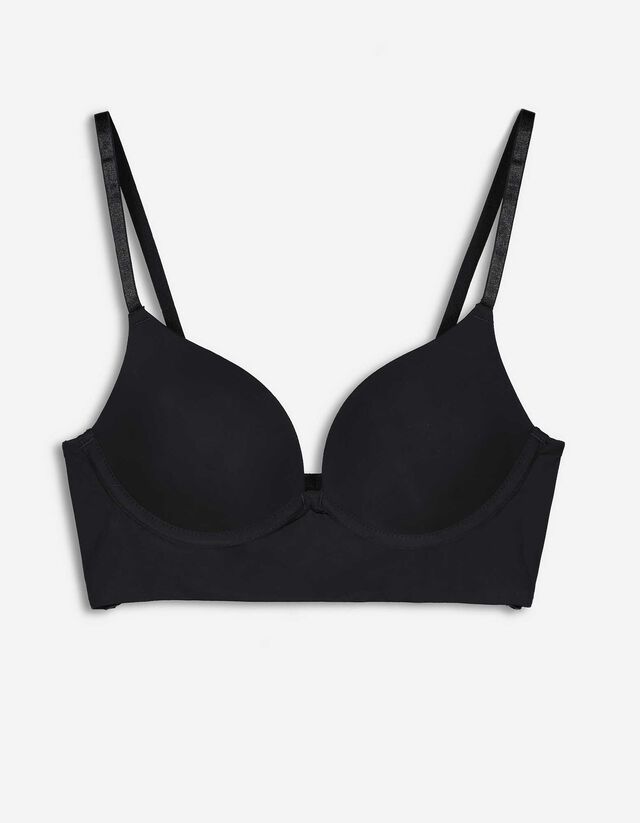 Sutien push-up - Monocrom - Negru