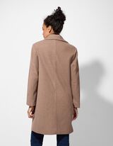 Manteau - Aspect laine - Brun