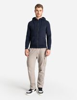 Tepláková bunda - Kapucňa - tmavomodra