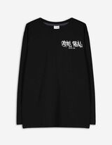 Bluză de corp cu mânecă lungă - Imprimare spate - Negru