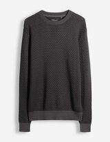 Pullover - mit Struktur - Dunkelgrau