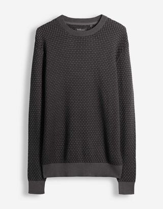 Pull-over - avec texture - gris fonc&eacute;