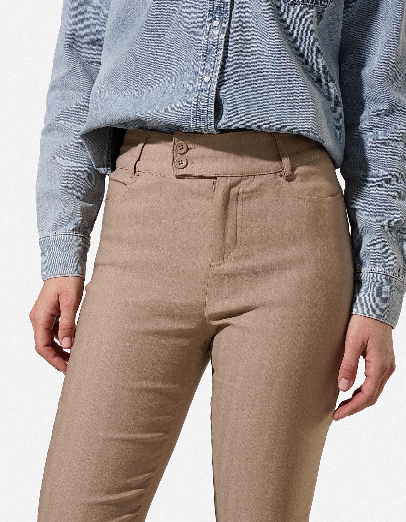 Hose - Skinny Fit - Braun