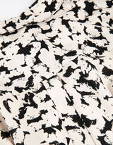 Blusenkleid - Allover-Muster - weiß