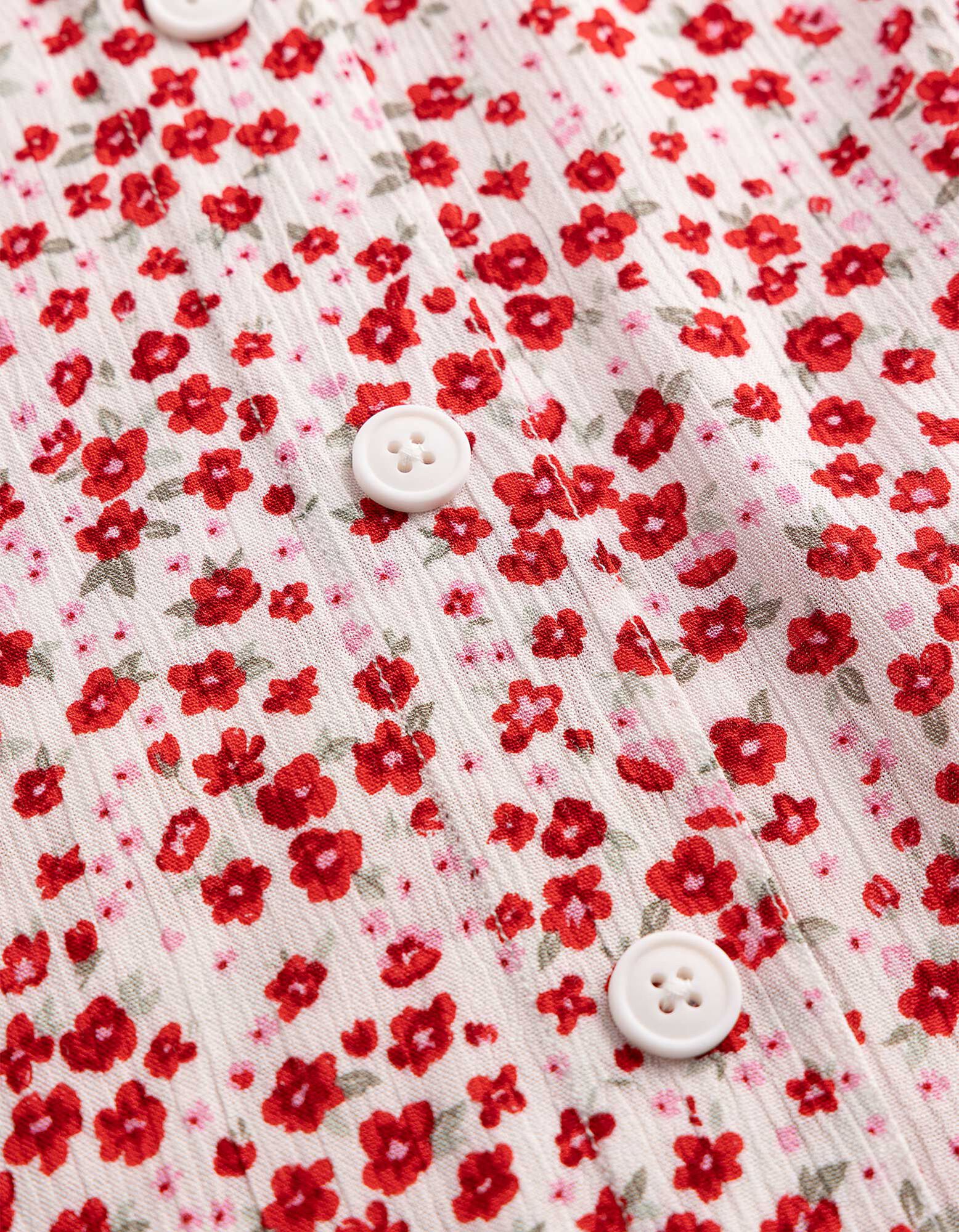 Blusentop - Allover-Print - Off-White