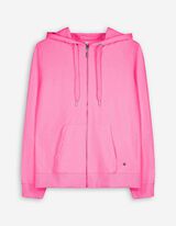 Cipzáros melegítőfelső - Zsinóros kapucni - pink