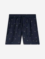 Zwembroek - Print all-over - donkerblauw