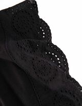 Majica - Rokavi z volančki - crna