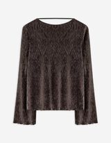 Shirt - Samt - dunkelbraun