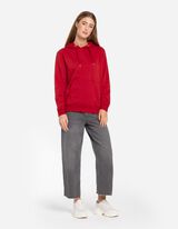 Hoodie - Kangurutasche - dunkelrot