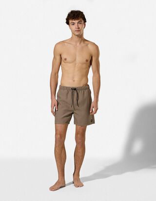 Badehose - Streifen - Braun